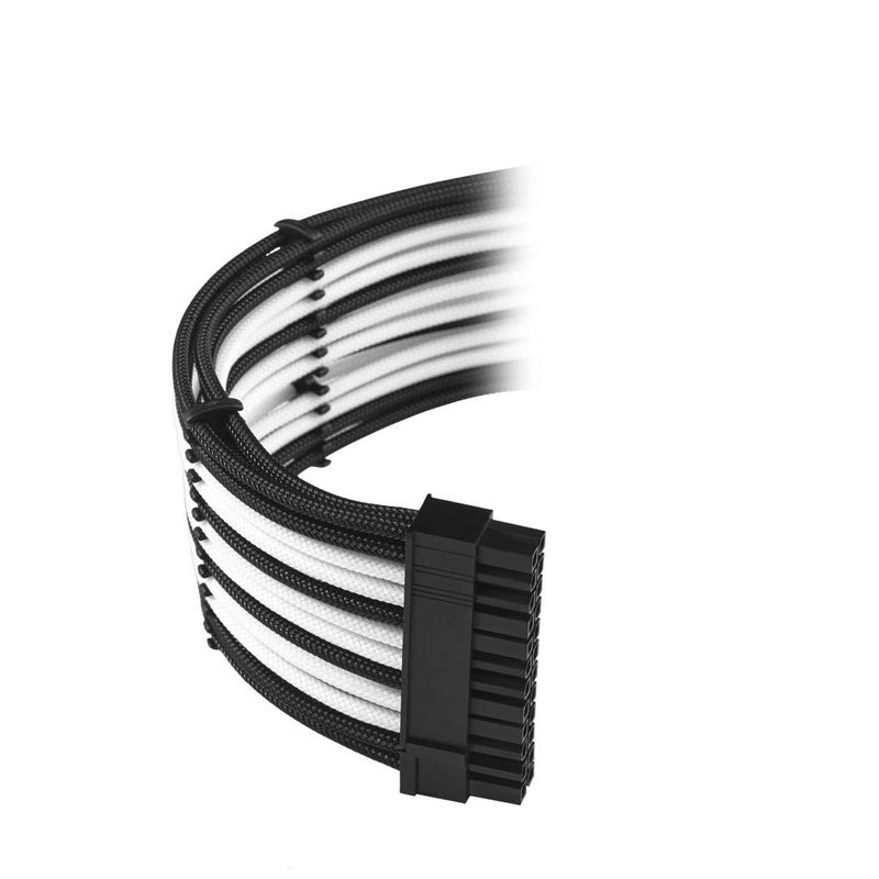 CableMod E-Series Classic ModMesh Sleeved Cable Kit for EVGA G/G+ / P/P+ / T (Black + White) - Image 2